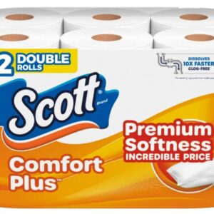Scott ComfortPlus Toilet Paper, 12 Double Rolls